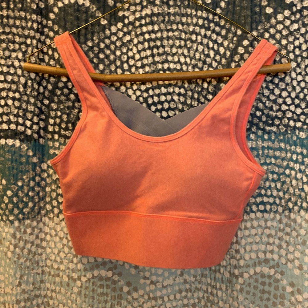 Pink Under Armour sports bra.